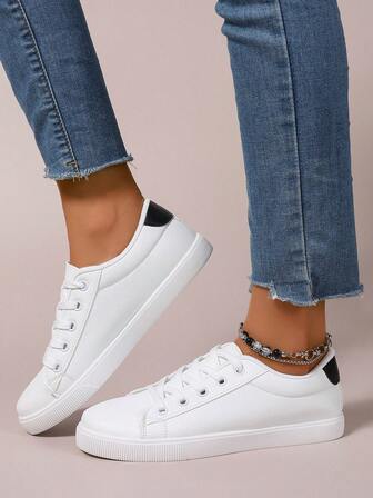 Damen Lässig Sneaker, neue Mode Vulkanisierte Schuhe, vielseitige Segeltuch Flache Schuhe mit niedrigem Schaft (Hinweis: Fällt klein aus, Füße mit breiter Passform empfehlen eine Nummer größer zu bestellen)