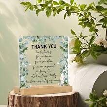 1pc Women's Thank You Gift, Men's Desktop Decor, Motivational Gift, Acrylic Desktop Accessory, Retirement/Farewell Gift, Thank You Gift For Colleague, Teacher, Nurse, Employee (Fresh Style)