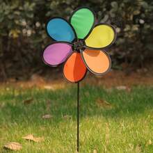 1 pièce/2 pièces/4 pièces Moulin à vent floral rotatif coloré - Tourniquet de jardin, moulin à vent vibrant à main, cadeau d'anniversaire parfait pour le printemps/été, jardin, convient pour la décoration extérieure du jardin, du gazon, jeu d'arrière-plan, cour de la maison, terrasse, clôture, décoration de pelouse - Multicolore - Voir 10