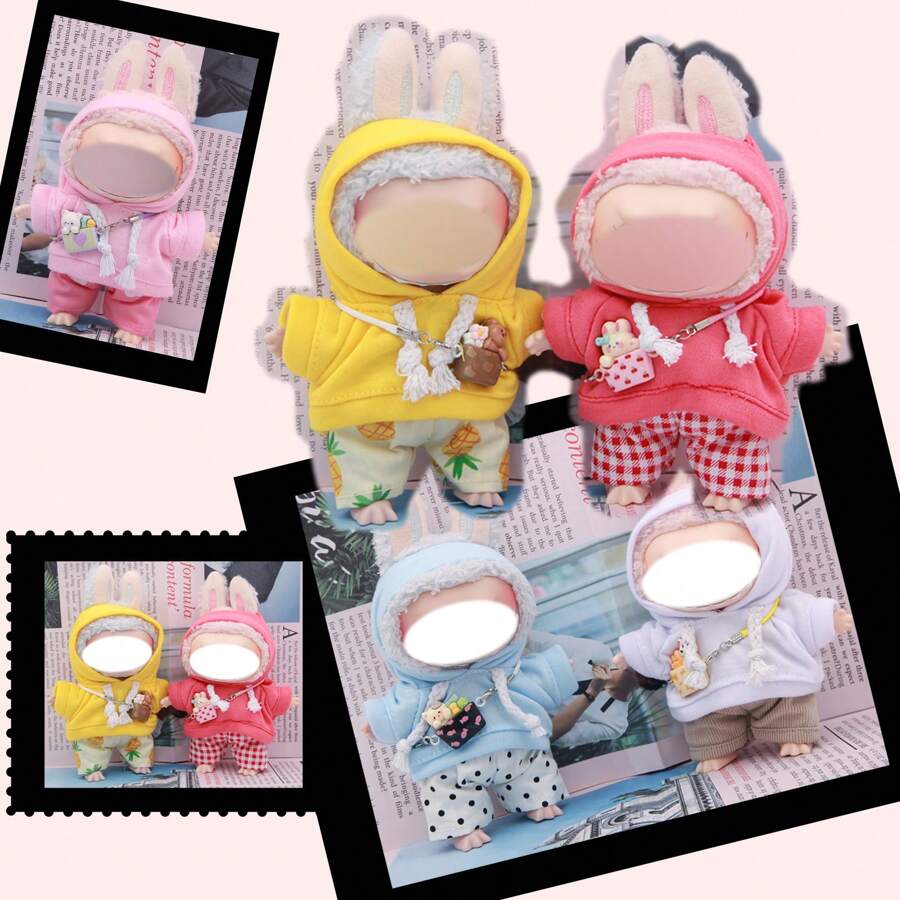 Hoodie, Shorts, Umhängetasche und Zubehör Set, Mode Accessoires & neue Peripheriegeräte (ohne Figur)