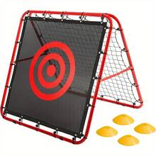 Double Sided Rebounder Net For Football Training Equipment Multi-Skills Rebounder Training Aid Target Soccer Goal Kickback Adjustable Practice Goalkeeper Coaching Rebound Net - Double-Sided Yellow - View 3