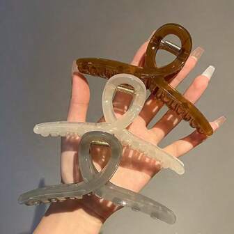 3 件套大号女士发夹简约时尚交叉发夹，适合日常使用夏季爪夹发夹发夹发夹发夹发夹