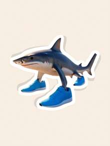 1 pieza Pegatina Tralalero Tralala (Demencia italiana) Animales italianos de IA, pegatina Patapim, pegatina de meme divertida, pegatina de vinilo para botella de agua, pegatina para Kindle, pegatina para teléfono, pegatinas para libros - Multicolor - Ver 8