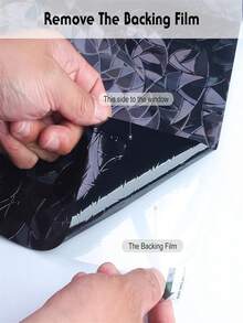 1Roll Total-Blackout-Window-Privacy-Film, Rainbow Room Darkening Black Window Cover, Static Cling 100% Light Blocking - Multicolor - View 7