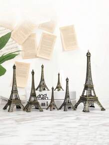 1pc Vintage Bronze Paris Eiffel Tower Model, High-Quality Zinc Alloy Material, Metal Crafts Home/Office Decor, Gift