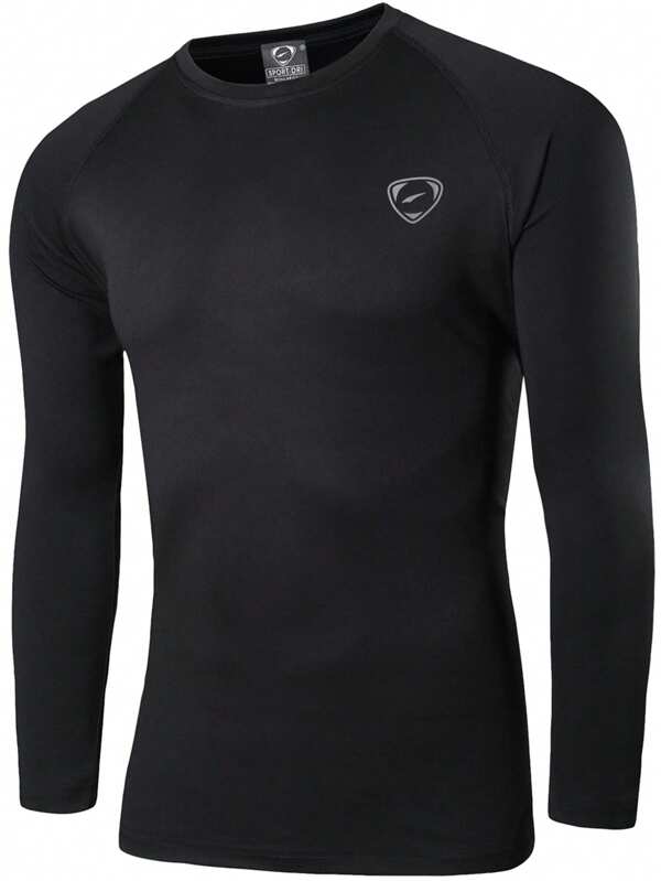 jeansian Camiseta de manga larga de secado rápido con protección UPF 50+ UV para hombres para entrenamiento de verano y actividades deportivas al aire libre como pesca, escalada, correr y otras actividades al aire libre, con cuello redondo, ropa de gimnasio para hombres
