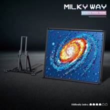 Space Galaxy MOC Building Model Painting Miniature Building Block Kit, 3D Picture Frame, Creative Collection Toy, Adult Gift 2400+ Pcs