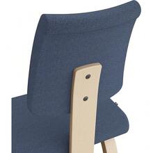 Varier Variable Plus-Iconic Kneeling Chair  Cushioned Backrt Wood  100%  Polyter Fabric, NaturalBlue, One Size - Bildfarbe - View 6