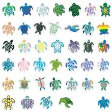 40PCS Sea Turtles Stickers Vinyl Aesthetics Stickers For Scrapbooking, Diary, Laptop, Bumper, Skateboard, Water Bottle, Computer, Phone, Cartoon, Hard Hat, Car Stickers And Decals - Multicolor - View 3
