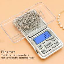 Multifunctional Digital Scale, Portable Electronic Jewelry Scale, Electronic Carat Scale With One-Key Unit Conversion (Carat/Ounce/Pound), 0.01g Precision, Built-In Lighting And Tare, Stainless Steel Platform, 2*AAA Battery Powered (Batteries Not Included), Suitable For Home, Office, Travel, Construction - Multicolor - View 4