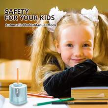 Pencil Sharpener Electric Pencil Sharpener For Kids, Blade To Fast Sharpen, Suitable For No.2/School/Classroom/Office/Home (Black)