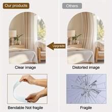 4pcs 30x24cm Full Body Wall Mirrors Large Full Length Mirror Acrylic Mirror - Variant - View 5