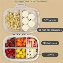 Travel Medicine Box With Tags, 8 Compartments For Daily Medicine Boxes, Used For Pocket Wallets, Medicine Boxes, Waterproof Portable Medicine Boxes, Travel Medicine Boxes, Can Hold Vitamins - Multicolor - View 12