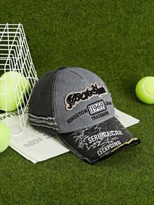 DareSee قبعة بيسبول كاجوال مهترئة بنمط قديم، مناسبة للارتداء اليومي وحفلات الموسيقى وموضة Y2K وبداية العام الدراسي والخريف والعطلات الشتوية والهدايا الميلادية - رمادي - مشاهدة 2