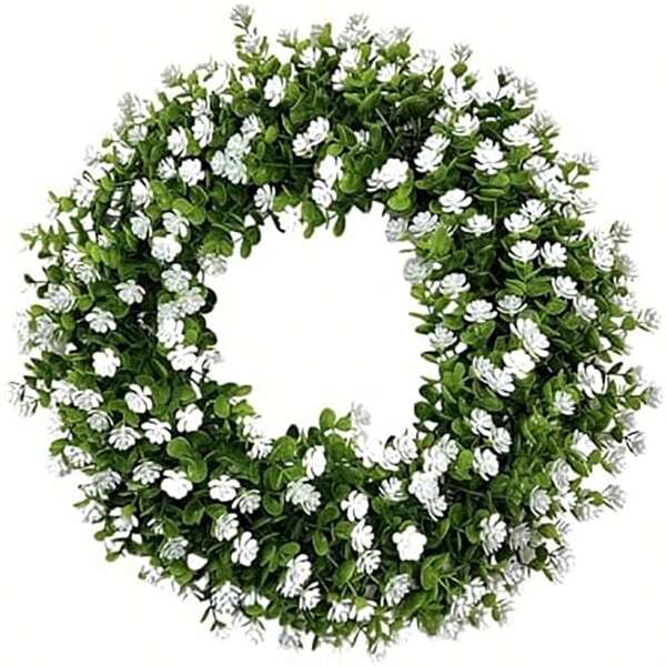 1 Piece Farmhouse Style Eucalyptus Garland, Suitable For All Seasons, Gorgeous Artificial Garland, Suitable For Spring And Summer Decoration, Front Door Hanging, Suitable For Holiday And Home Decoration