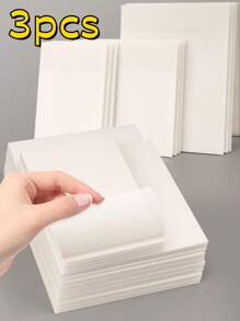 3pcs/150pcs Waterproof Sticky Notes, Transparent Adhesive Memo Pad For Book Annotation, Diary, School & Office School Supplies,Back To School