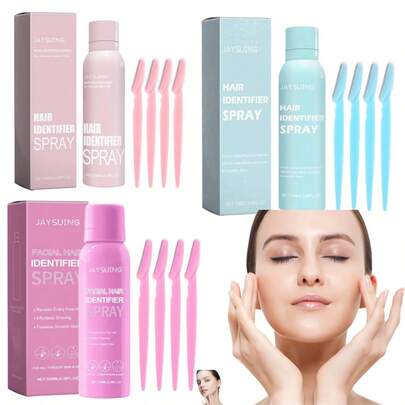 面部毛发识别喷雾 - 软化毛发，温和洁面脱毛喷雾