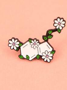 1/4 piezas Broche de flor esmaltado artesanal con reactivo químico, insignia de solapa con flor para decorar la mochila, regalo para amigos - estilo4 - Ver 8