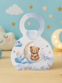 12件蓝色熊主题提手礼盒、蓝色熊主题图案纸质礼盒、蓝色熊生日派对礼品装饰盒、节日庆典手提礼盒、宝贝洗礼装饰、性别揭秘装饰、蓝色熊主题派对礼品包装用品、婚礼装饰、派对餐桌礼品装饰用品、购物小商品盒、厨房包装用品、派对小礼品 - 藍色小熊 - 查看 11