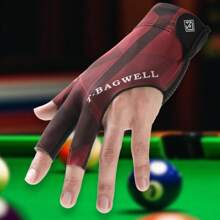 1 pieza Guantes profesionales de billar para hombres con tres dedos, de seda de hielo transpirable y antideslizante, set individual para mano izquierda, guantes de tenis de mesa para mujeres T3