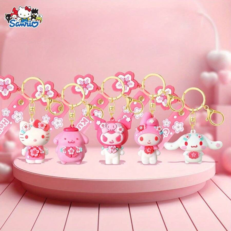 Sanrio Cartoon Cherry Keychain Key Ring Bag Charm
