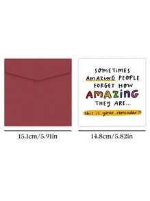 1pc You're Amazing Card - Thank You Card, This Is Your Reminder You're Amazing, Congrats, Proud Of You, Appreciation Card