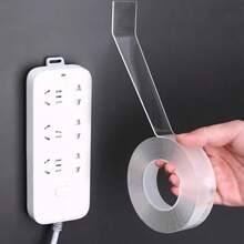 1pc Heavy Duty Double-Sided Tape - Reusable, Residue-Free, Strong Adhesive, Multi-Purpose, Removable & Washable, Suitable For Home, Office & Car! 2M Nano Double-Sided Tape, Transparent Traceless Double-Sided Adhesive Tape, Reusable & Waterproof Back To School