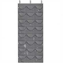 1 件帽架，带 24 个口袋，门上帽子收纳架，带大透明口袋和 3 个挂钩，帽子收纳和展示，棒球帽收纳衣架收纳袋 - 彩色 - 查看 8