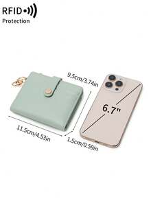 MIYIN Ví nữ siêu mỏng, ví gập đôi chống RFID đựng thẻ tín dụng có ngăn đựng tiền xu có khóa kéo, cửa sổ đựng thẻ ID và móc chìa khóa, thời trang và nhẹ, phù hợp để mang theo hàng ngày đựng tiền mặt, tiền xu, hóa đơn, chìa khóa, thẻ ID, thẻ tín dụng. Món quà lý tưởng cho phụ nữ công sở vào các dịp lễ, kỷ niệm, sinh nhật. Chiếc ví này kết hợp chức năng đựng danh thiếp và ví đựng thẻ tín dụng, hoàn hảo cho du lịch và các dịp thường ngày. - màu xanh lá - Xem 8