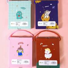 Zestaw 6 artykułów piśmienniczych z motywem kreskówek, estetyczne, urocze opakowanie z motywem do noszenia, zestaw typu "wszystko w jednym" zawiera ołówek, linijkę, temperówkę, gumkę, notatnik, bardzo praktyczny, idealny do szkoły, domu, nagród dla uczniów i prezentów na przyjęcia/urodziny