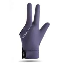 1 pieza Guantes profesionales de billar para hombres con tres dedos, de seda de hielo transpirable y antideslizante, set individual para mano izquierda, guantes de tenis de mesa para mujeres T3
