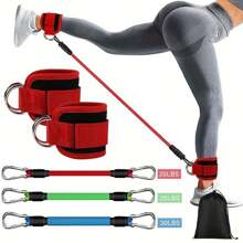1set/5pcs Tension Arch Resistance Bands Ankle Training Fitness Equipment Set, Leg/Butt/Hip Glute Exercise Bands For Shaping And Slimming (Larger Size Available, Refer To Image 6)