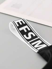 男士低腰时尚内裤，超薄透气，舒适休闲，尼龙材质，字母图案，弹性适中，针织面料，适合夏季穿着 - 黑色 - 查看 5