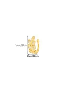 1 pieza Pendiente clip de oreja elegante y de moda enchapado en oro 18K con circonita, joyería versátil y casual para mujeres