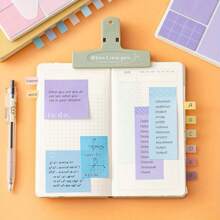 280 Pages Multifunctional Note Pad With 40 Sticky Notes, 160 Index Stickers, 20 Expansion Stickers, 60 Inner Pages, Adhesive, Index Stickers With Soft Ring, Horizontal Line, And Notebook,School Supplies,Back To School