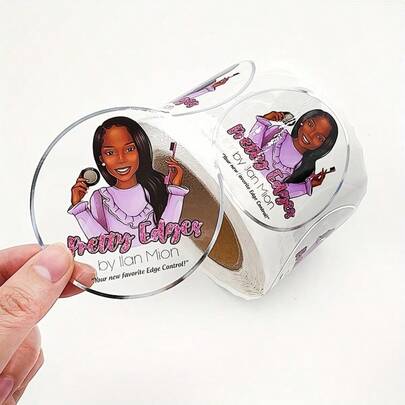 100-500 piezas Etiquetas personalizables transparentes con fondo blanco de 2 pulgadas (5,08 cm) - Etiquetas de papel personalizadas adecuadas para logos de negocios, tarjetas de agradecimiento, bodas, fiestas, cumpleaños, despedidas de soltera, suministros de oficina y escolares, decoraciones navideñas, estudiantes universitarios de primer y segundo año