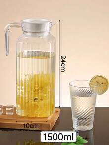 1 件大容量亚克力饮料分配器带盖，冷/热饮水壶，防碎 - 非常适合储存和盛放冷/热饮料、果汁、茶、牛奶