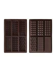 1pc Brown Silicone Chocolate Mold, Easy Unmold Rectangular Dessert Mold - Chocolate Brown - View 12