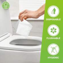 50pcs Disposable Toilet Seat Covers, Flushable Travel Toilet Seat Covers For Potty Training, Travel Essentials For Airplane, Road Trips, Camping - 50pcs - View 6