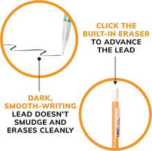 BIC Xtra-Sparkle Number 2 Mechanical Pencils With Erasers (MPLP241-BLK), Medium Point (0.7mm), 24-Count Pack, Cute Mechanical Pencils For Girls, Boys And Adults (Barrel Colors May Vary) Back To School - 0.7mm - View 6