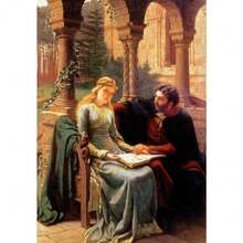 1 件 Edmund Blair Leighton 创作的《Accolade》中世纪骑士油画艺术印刷品客厅墙壁装饰复古海报（可选画框） - 彩色 - 查看 7