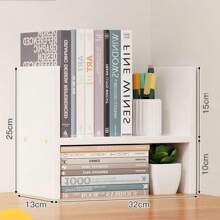 1 Stück minimalistisches nordisches Stil Desktop Lagergestell, doppellagiges/dreilagiges Bücherregal, Desktop Organisation und Lagerungstools, essenzieller Aufbewahrungsorganisator, praktisches kleines Möbelstück für Familien, zwei Farben und drei Stile