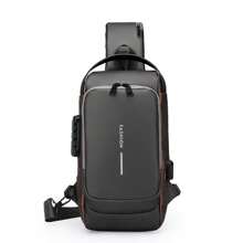 Men's Chest Bag, Large Capacity Shoulder Crossbody Bag With Password Lock, Casual Sports Small Backpack, Motorcycle Bag, Fashionable Men's Bag Suitable For Teen, Casual Outdoor, Athletic, Vacation, Travel, Graduation Gifts, Birthday Accessories