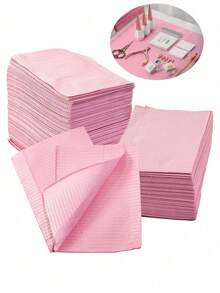 一次性美甲桌布，防水、防油、防渗漏，可折叠，清洁垫，牙科围兜，适用于沙龙、诊所、美甲、牙科或医疗用途，以及美甲桌布用品 - 彩色 - 查看 3