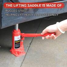 5 Tonne Bottle Jack - Portable Heavy Duty Car Lift For Cars, Trucks And Trailers Compact Design With High Lifting Capacity Ideal For Repairs And Maintenance - Red - View 9