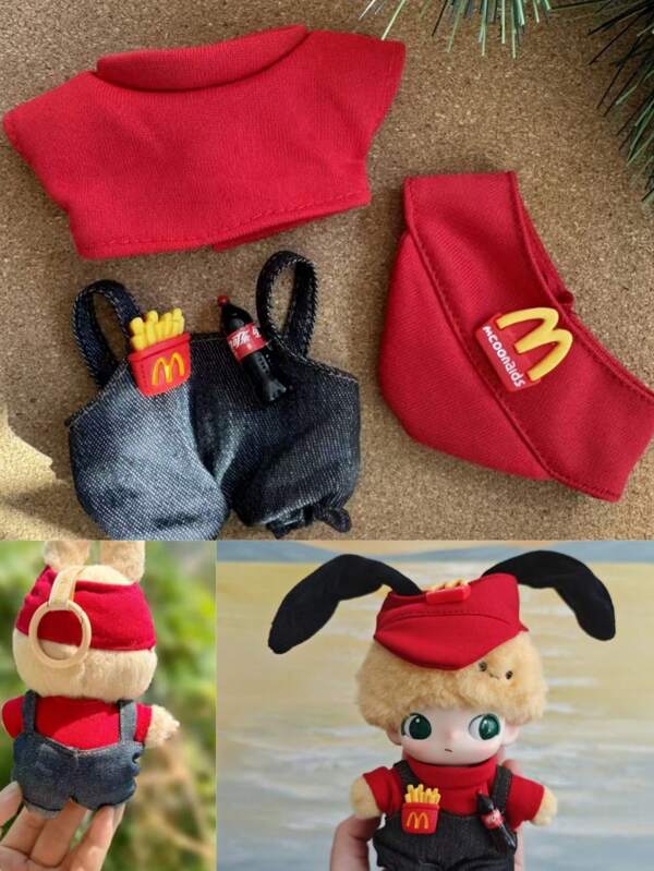 17cm Pendant /Di-Moo, Cute Hamburger Clothes Set, Hamburger, Sweet Clothes, Di-Moo Clothes, Only Clothes