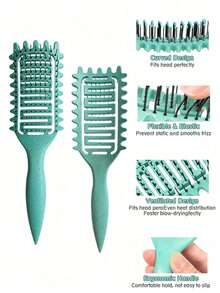 Lược tạo kiểu tóc xoăn, Lược tạo kiểu tóc xoăn mới năm 2025 dành cho tóc xoăn, hoàn hảo để gỡ rối, tạo kiểu và làm xoăn tự nhiên cho cả nam và nữ - Nhiều màu - Xem 8