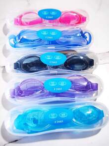 聚碳酸酯镜片游泳镜，防水防雾，适合3-12岁儿童，让游泳更有趣！，海滩必备品，海滩配件，泳池浮板