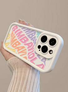 Funda para teléfono a prueba de golpes con estampado de letras en relieve en color beige, con estilo minimalista compatible con iPhone 16 Pro Max, iPhone 13, iPhone 16, iPhone 15, iPhone 15 Pro Max con diseño pintado a colores, iPhone 13, iPhone 14, iPhone 11, iPhone 12, iPhone 14 Pro Max, iPhone 13, iPhone 14, iPhone 11, iPhone 12, diseño suave antigolpes para XS, XR, 7/8P, 7/8 GES, iPhone 16, iPhone 15, XR, iPhone 16 Pro Max, 7P 8P, P12 Pro Max, P13 Pro Max, P14 Pro Max, P13, P14, P11, P12, P14 Lady, XS/S/XS MAX, 78GES