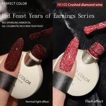 PERFEKTE FARBE Katzenaugen Gel Nagellack, 58 Farben, Weihnachts-Vampir-Katzenaugen Glitzer Gel Lack Set Rot Gold Glasperle Keramik Magnetischer Gel Lack Set, Kristall Schimmer Braun Gold Farben Nagel Gel Soak Off LED Nail Art Maniküre Salon DIY Geschenke